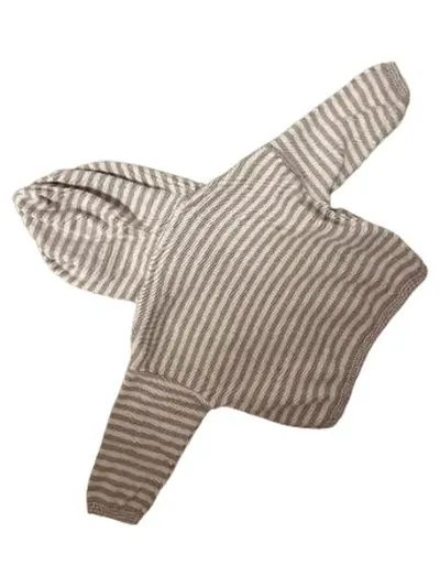 ALANA Baby Kapuzenpullover Gr. 74 Beige Gestreift Baumwolle