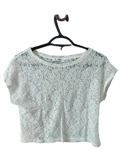 Terranova Damen Top Shirt Spitze Weiß Gr. 36/S Feminin