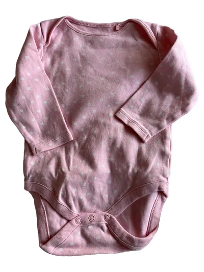 NEXT Baby Body Mädchen Langarm Rosa Punkte Gr. 74