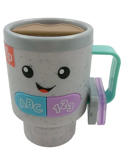 Mattel Fisher-Price Lernbecher ABC 123 Lernspielzeug Baby Becher Grau