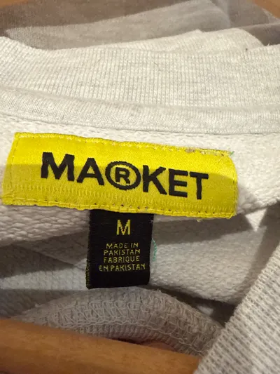 MARKET Sweatshirt Herren Gr. M Grau Logo-Print Streetwear Pullover