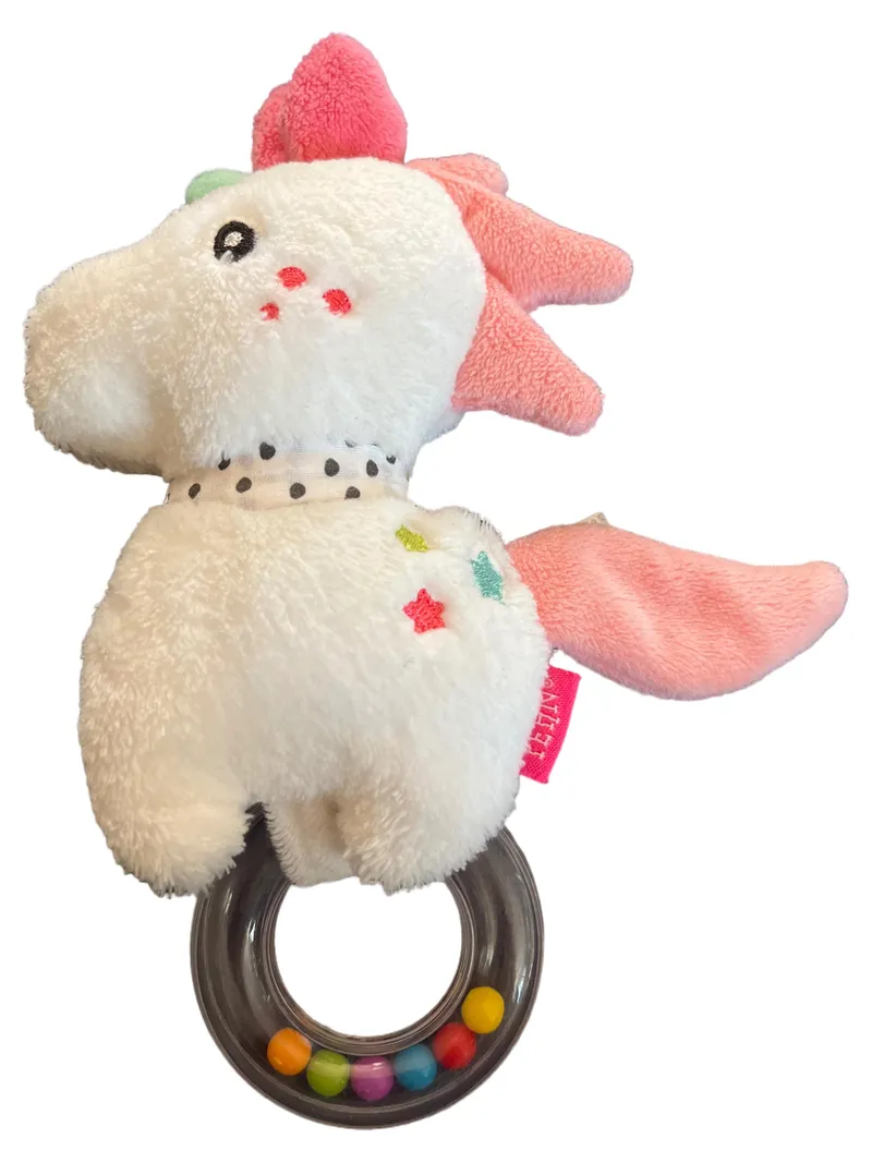 Fehn Baby Kuscheltier Rassel Einhorn Spielzeug Mehrfarbig 1