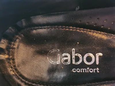 Gabor Comfort Damen Pumps Schwarz Wildleder Gr. 41 Blockabsatz