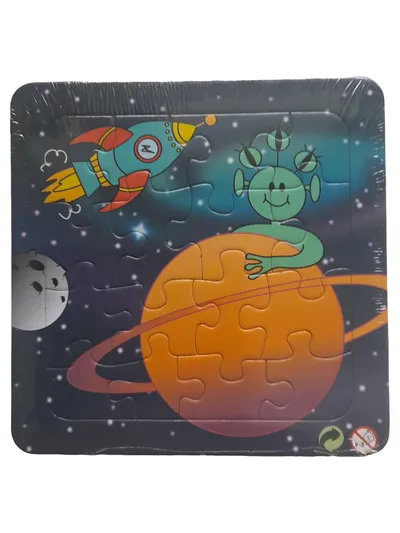 Kinder Puzzle Weltraum Rakete Alien Planet 16 Teile Lernspielzeug