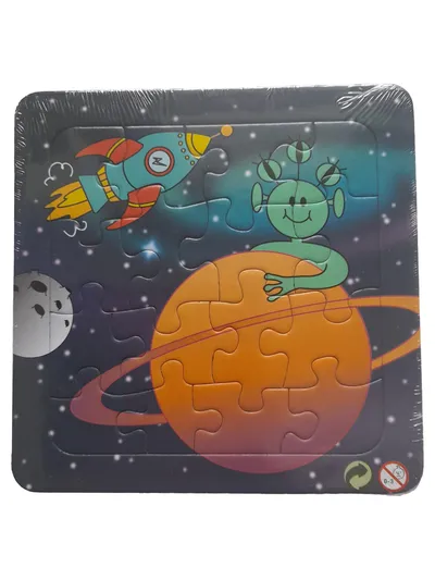 Kinder Puzzle Weltraum Alien Rakete Planet 16 Teile Lernspielzeug
