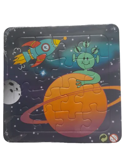 Kinder Puzzle Weltraum Rakete Alien Planet 16 Teile Lernspielzeug