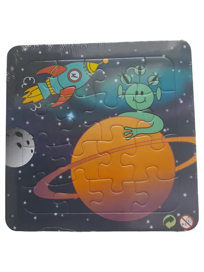 Kinder Puzzle Weltraum Alien Rakete Planet 16 Teile Lernspielzeug NEU