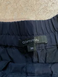 Comma Damen Stoffhose Gr. W29;38;M Blau Uni Schleife Viskose L26 3
