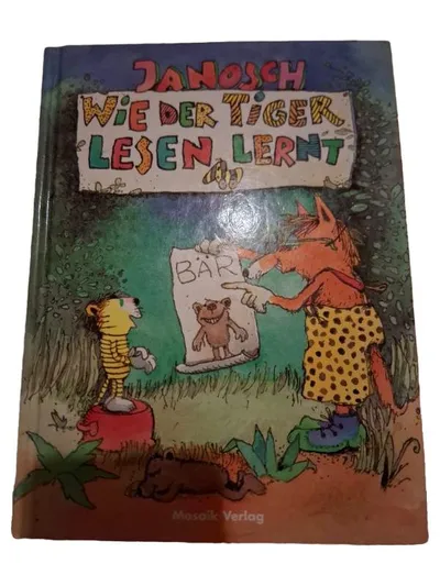 Janosch Wie der Tiger lesen lernt Kinderbuch Hardcover Deutsch Mosaik Verlag