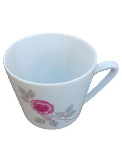 KAHLA Tasse Weiß Rose Blumenmuster Klassisch 200ml 7.5cm Höhe