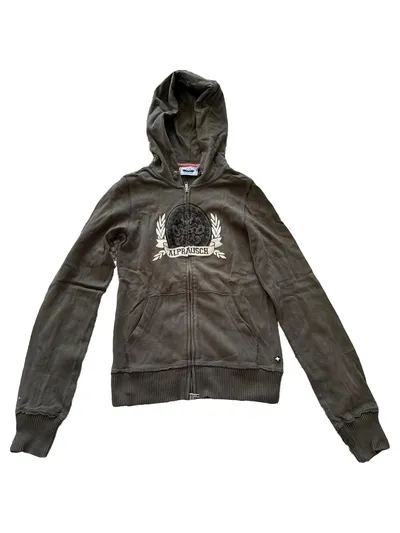 Alprausch Damen Sweatjacke Kapuzenjacke Grau Gr. 36/S Casual