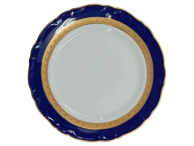 Winterling Essteller 19 cm Echt Kobalt Blau Gold Porzellan Klassisch