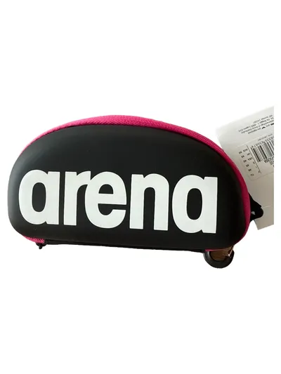 Arena Brillenetui Schwarz Pink Logo Sport Schwimmbrille Schutzhülle Neu