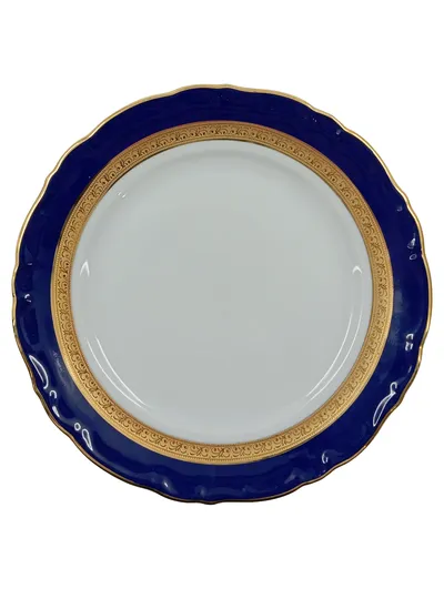 Winterling Essteller Echt Kobalt Scharffeuer Blau Gold 19 cm Porzellan