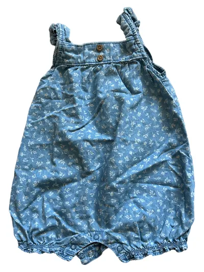 Carter's Mädchen Jumpsuit Spielanzug Gr. 12M/80 Blau Floral Casual Baumwolle