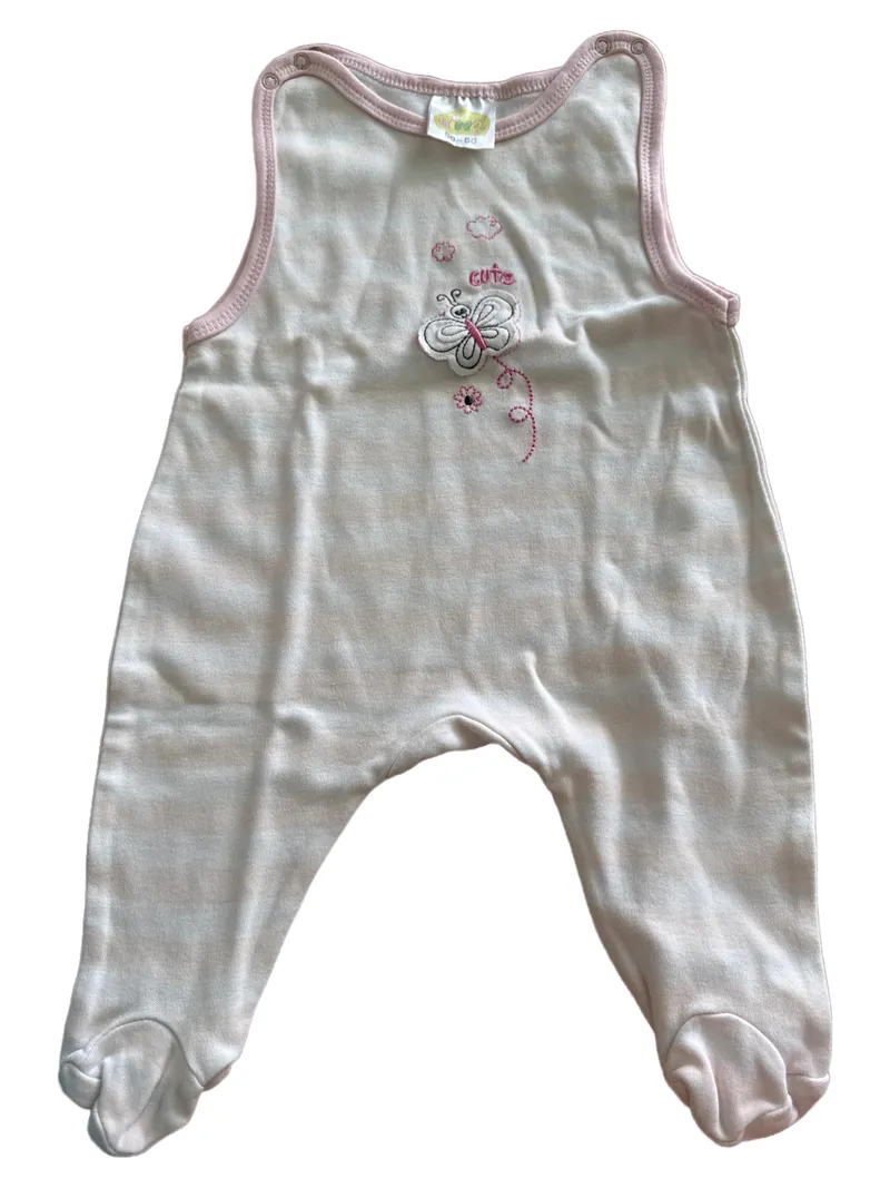 DIMO Baby Mädchen Body Strampler Gr. 50/56 Mehrfarbig Gestreift Baumwolle 1