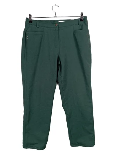 Come On Damen Stoffhose Klassisch Grün Gr. 40 L Polyester Hose Alltag