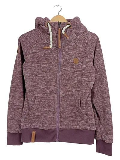 Naketano Sweatjacke Damen Lila Meliert Kapuze Reißverschluss Gr. S