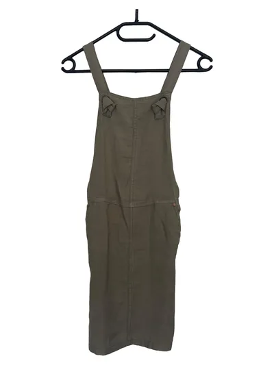 Garcia Freizeitkleid Kinder Gr. 170 Grün Trägerkleid Casual Viskose