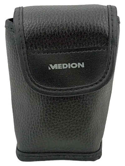 MEDION Kameratasche Schwarz Leder Gürteltasche 11x8x5 cm