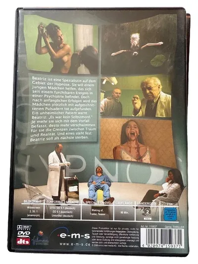 e-m-s Hypnose DVD Thriller Horror Psychiatrie Mystery FSK 16