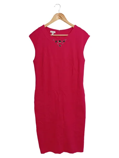 MAYERLINE Businesskleid Damen Gr. 38/M Rot Elegant Etuikleid Büro