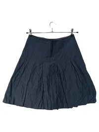 Comma Damen A-Linienrock Faltenrock Gr. 34/XS Blau Baumwolle 1