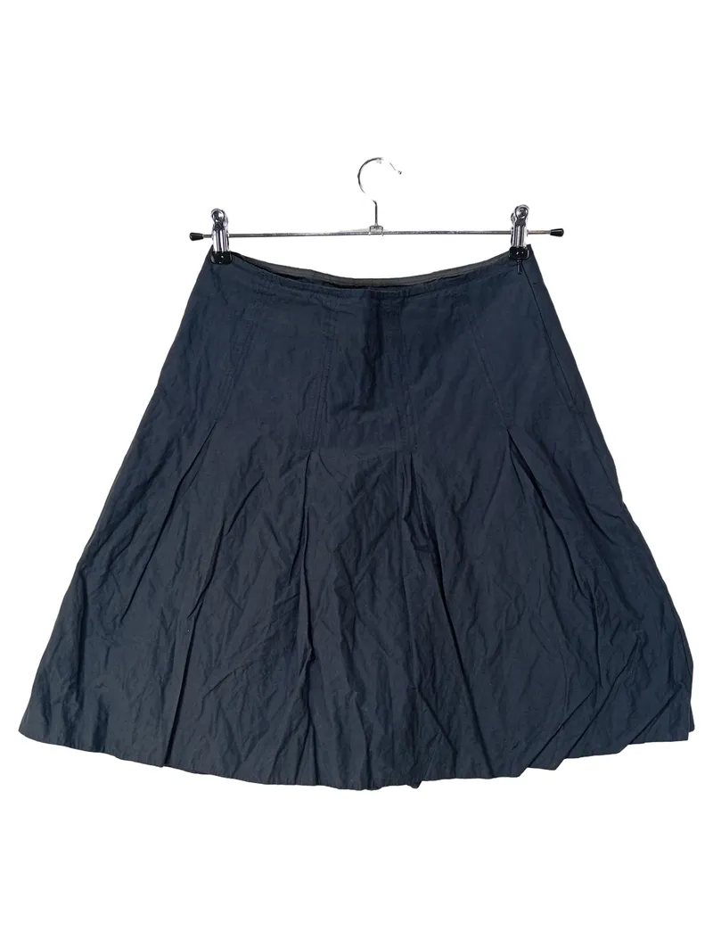 Comma Damen A-Linienrock Faltenrock Gr. 34/XS Blau Baumwolle 1