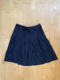 Comma Damen A-Linienrock Faltenrock Gr. 34/XS Blau Baumwolle 2