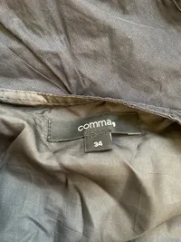 Comma Damen A-Linienrock Faltenrock Gr. 34/XS Blau Baumwolle 3