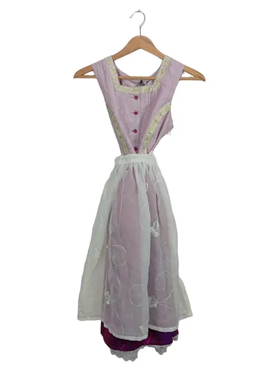 Mela Fashion Dirndl Trachtenkleid Mädchen Gr. 158 Lila Stickerei