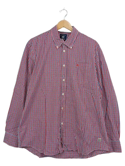 LERROS Herren Freizeithemd kariert Gr. XL rot blau weiß Baumwolle