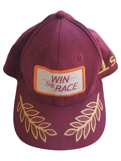 Atlantis Cap Kappe Herren Rot Casual UNI Win The Race Stickerei