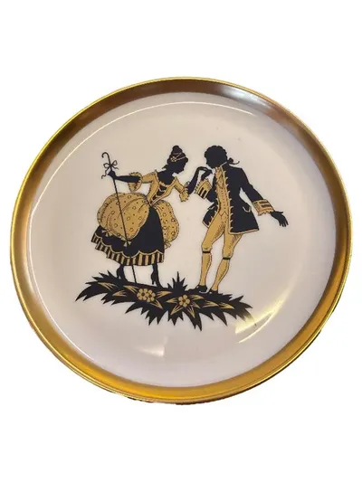 Fürstenberg Porzellan Sammelteller 341972 Pärchen Klassisch Gold 16,5cm