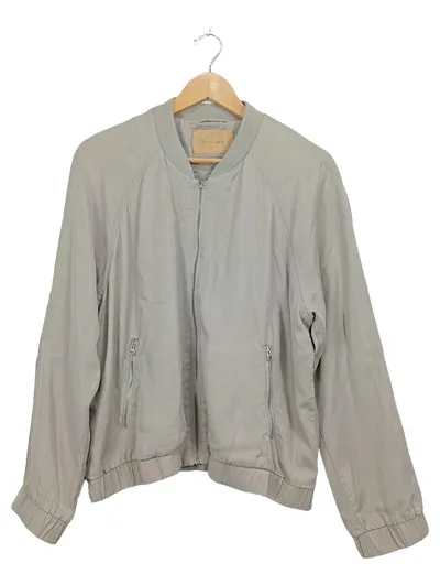 ARMEDANGELS Bomberjacke Herren Grau Casual Freizeit Gr. XL Lyocell