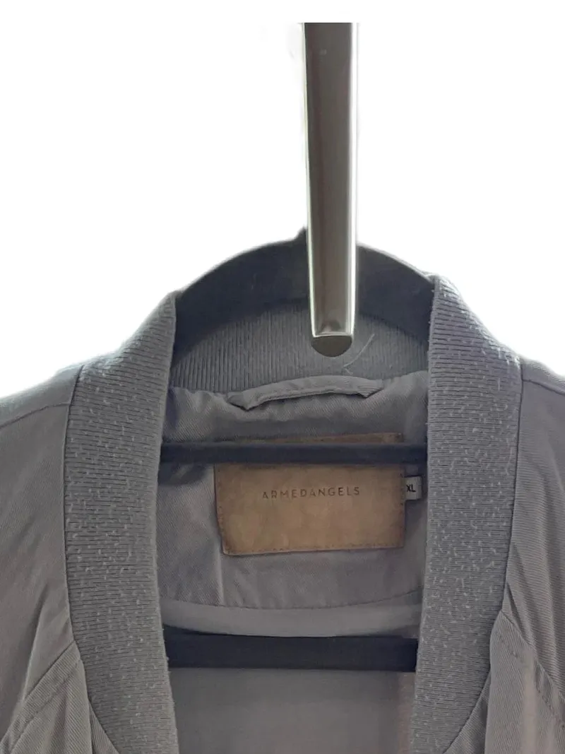 ARMEDANGELS Bomberjacke Herren Grau Casual Freizeit Gr. XL Lyocell 4