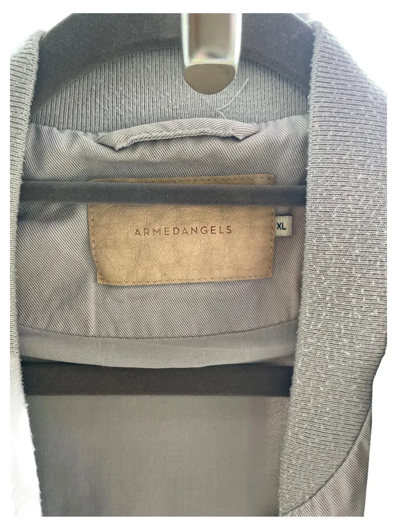 ARMEDANGELS Bomberjacke Herren Grau Casual Freizeit Gr. XL Lyocell 5