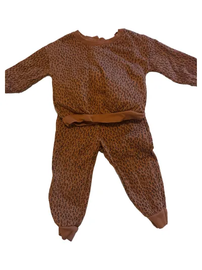 Gap Baby Trainingsanzug Kinder Gr. 74 Braun Leopard Muster Set Casual