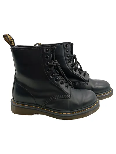 Dr. Martens 1460 Damen Stiefel Schwarz Leder Schnürstiefel Gr. 38