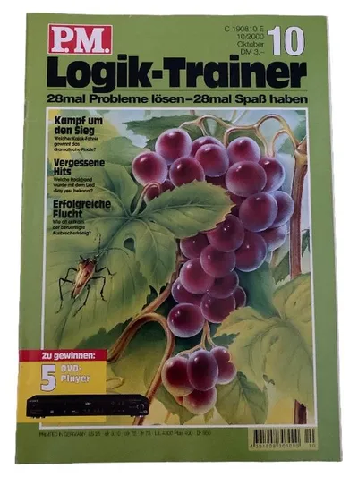 P.M. Logik-Trainer Zeitschrift Oktober 2000 Rätsel Logik-Übungen Wiss. Technik