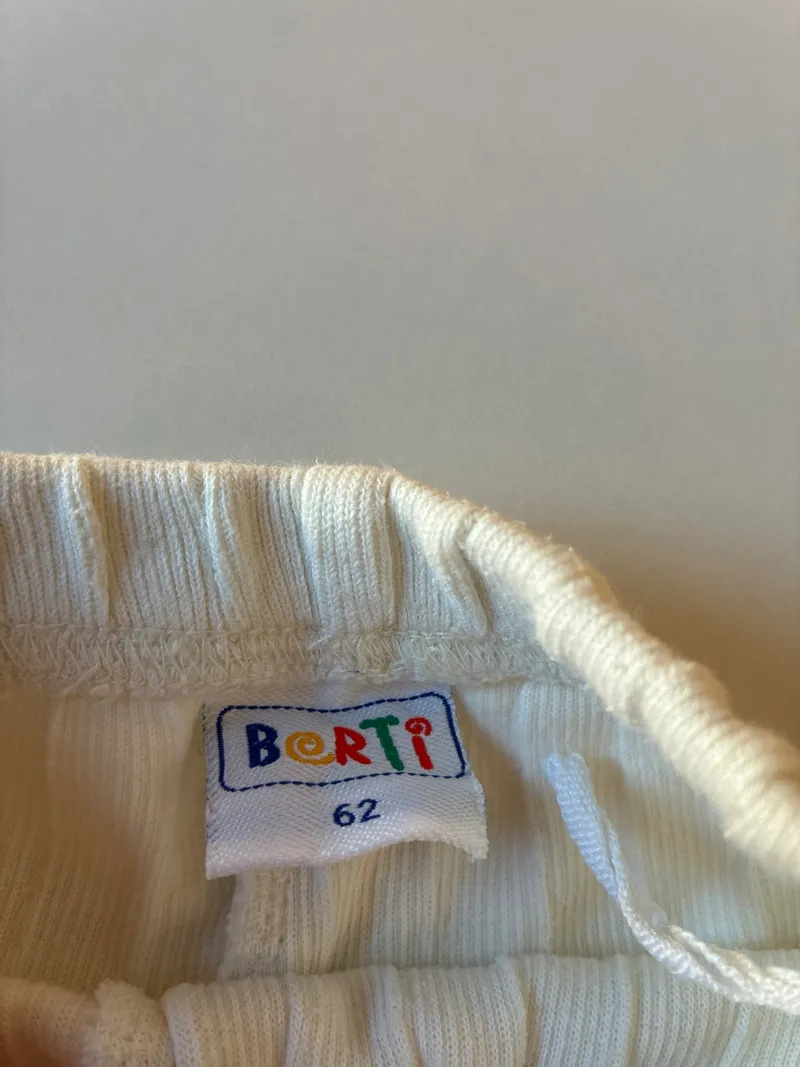 Berti Baby Stoffhose Gr. 62 Beige Rippstrick Baumwolle Hose 3