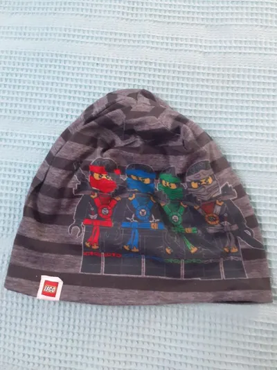 LEGO Ninjago Mütze Grau Gestreift Kinder Beanie
