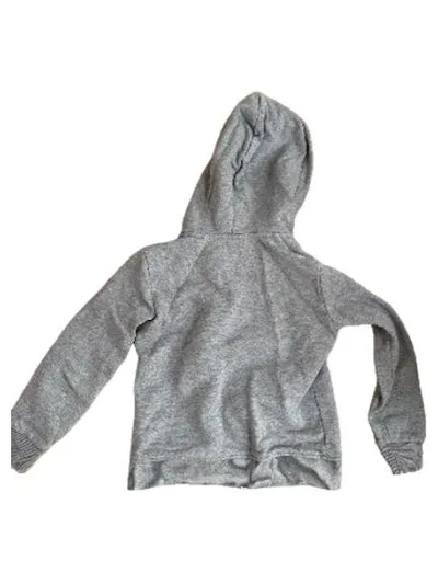 FC Bayern München Kinder Sweatjacke Kapuze Logo Print Grau Gr. 128