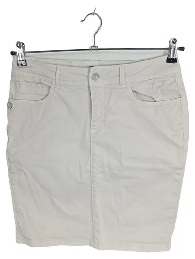 L'Argentina Damen Jeansrock Gr. 38 Beige Baumwolle Stretch