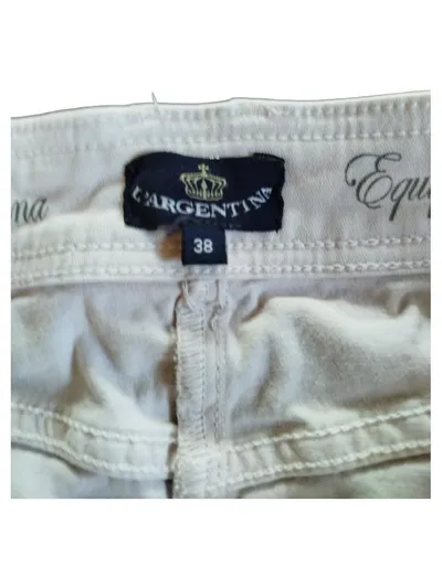 L'Argentina Damen Jeansrock Gr. 38 Beige Baumwolle Stretch