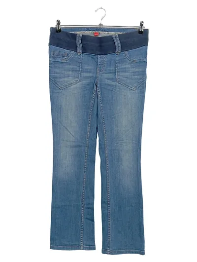 ESPRIT Damen Umstandshose Jeans Gr. 38 M Blau Bootcut Baumwolle Maternity