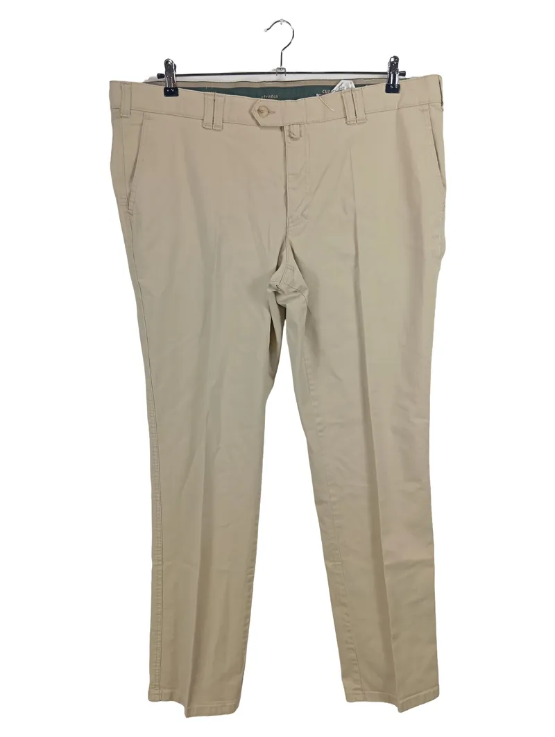 Club of Comfort Herren Stoffhose Beige Stretch Gr. 60 W40 Chino 1