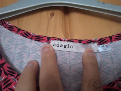 Adagio Damen Top Bluse Gr. 38/M Rosa Geometrisch 3/4-Arm Viskose