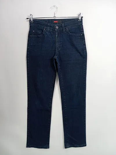 ANGELS Mom Jeans Damen Gr. 36/S Blau High Waist Denim