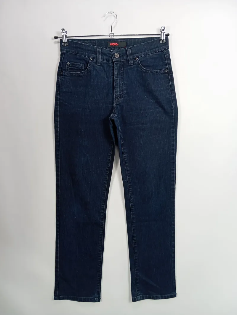 ANGELS Mom Jeans Damen Gr. 36/S Blau High Waist Denim 1